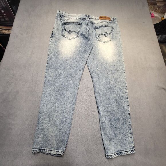Rocawear Jeans Mens 40x29 Blue Slim Fit Straight Leg Denim Hip Hop Y2K - Picture 11 of 12